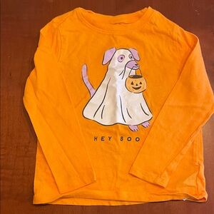 Orange Kids Halloween Dog Shirt, 4T